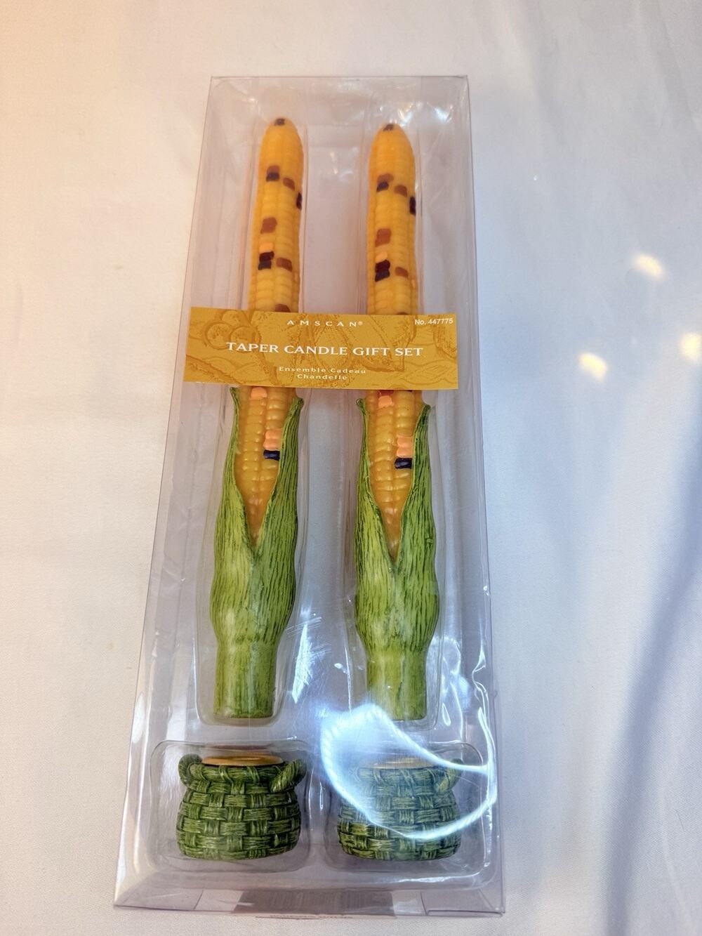 Amscan Corn Taper Candles Gift Set With Candle Holders